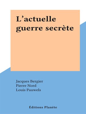 cover image of L'actuelle guerre secrète